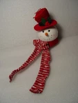 Snowman Head Hat Red Scarf 14.5" Christmas Tree Topper / Decoration Melrose. Fixed Price $20.40.