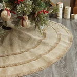 Ivenf Christmas Tree Skirt, 48 Inches Natural Burlap Jute Plain With Tassels, Ru. Fixed Price $36.32.