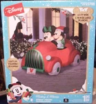 Disney Gemmy 6.5 Ft Christmas Mickey & Minnie Mouse Car Airblown Inflatable. Fixed Price $259.00.