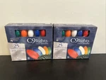 New Holiday Time 25 Ct Transparent C9 Multicolored Christmas Lights Ft.. Fixed Price $35.00.