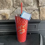 Spoontiques Love Insulated Cup With Straw Acrylic Red 20 Oz.. Fixed Price $19.99.