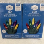 Holiday Time 300 Mini Led Multicolor Christmas Lights Lot / 2 Indoor Outdoor 61. Fixed Price $62.50.