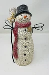 Sterling Inc. Resin 9 Snowman Figurine Crackle Glitter Finish. Fixed Price $12.79.