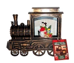 Gerson Snowman Dog Riding Train Water Globe Lighted Musical Christmas. Fixed Price $66.95.