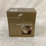 Christmas Snowman Tea-light Holder Woodland Collection Hand Painted Ceramic Nib. Fixed Price $14.43.