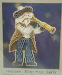 Mill Hill First Mate Santa Ornament Cross Stitch Glass Bead Christmas Nautical. Fixed Price $11.99.