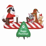 Home Accents 6FT Animated Led Seesaw Scene Christmas Dogs Airblown Inflatable. Fixed Price $139.95.