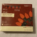 Holiday Living 25CT Ceramic Red C9 Christmas Lights Corded Indoor /outdoor New. Fixed Price $14.97.