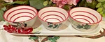 Nicholas Square 3 Bowl Server Rectangular Platter Christmas. Fixed Price $32.00.