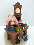 Vtg Howard Miller Clock Santa Making Toys For Good Girls & Boys Ltd Works. Fixed Price $34.99.