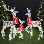 3-PIECE 2D Deer Family Set Lighted Christmas Outdoor Decoration W/ 175 Lights. Fixed Price $113.89.
