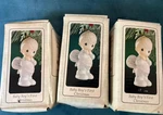Precious Moments Baby Boy's First Christmas Porcelain Ornament Set Of 3. Fixed Price $14.00.