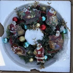 Bradford Exchange Dona Gelsinger Light Up Christmas Wreath Santa 18. Fixed Price $56.00.