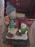 Vintage Holiday Time Traditional Stocking Holder New ( Flawed) Snowmen. Fixed Price $10.00.