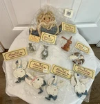 Vintage Nos Mera Vic Lot Of 9 Wooden Animals Christmas Kitchen Ornaments Country. Fixed Price $45.00.