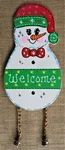 Snowman Jingle Bell Feet Hanger Christmas Sign Wall Door Plaque Wreath Accent. Fixed Price $13.99.
