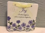 Joy Tile Plaque Greenbriar International. Fixed Price $7.95.