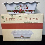 Fitz Floyd Candy Cane Santa Collection, Mini Loaf Pan New 2014. Fixed Price $19.99.
