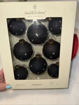 Hearth & With Magnolia Handcrafted Glass Ball Ornaments Black White (6). Fixed Price $19.99.
