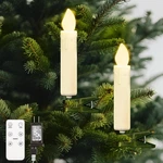 Lewondr Christmas Tree Candle Lights 20 Led, Flickering Clip Beige. Fixed Price $16.17.