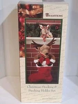Vtg Traditions Reindeer Plush Christmas Stocking & Matching Holder Hanger Set. Fixed Price $65.99.