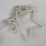 Lighted Star Garland 4FT White Wire Fairy Lights Battery Operated Indoor. Fixed Price $8.82.