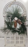 Christmas Winter Theme White Arched Window Frame/ Decor/ Home. Fixed Price $12.99.