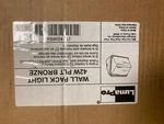 Lumapro, Wall Pack Light, 42W Plt Bronze, 4GWG4. Fixed Price $120.00.