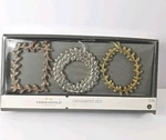 Threshold Metallic Ornaments 3 Silver Gold Christmas Wreaths Frames Tree. Fixed Price $13.56.