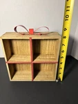 Target Bullseye's Bow Holidays Wooden Christmas Present Decor Shelf 8"X8". Fixed Price $17.00.