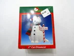 Kurt Adler Cat Christmas Ornament 4" North Pole Scarf & Hat Boxed. Fixed Price $8.99.