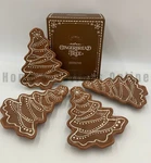 Pottery Barn Gingerbread Tree Holiday Stoneware Appetizer Plates S/4 #A320. Fixed Price $72.56.