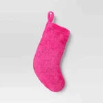 20" Plush Checkerboard Pattern Christmas Stocking - Wondershop. Fixed Price $19.95.