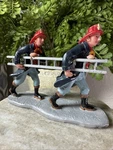 Lemax The Ladder Lads 2005 Christmas Village Figures Retired Firemen 52031. Fixed Price $10.00.