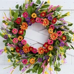 Best Artificial Spring 22 Inch Summer Wreaths For Front Door With Green. Fixed Price $30.67.