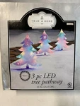 Trim Home Set Of 3 Christmas Led Tree Pathway Marker Lights Outdoor 10IN Tall. Fixed Price $29.97.