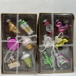 Mini Glass Christmas Ornaments Set 12 Coffee Rainbows Duck Cupcake. Fixed Price $16.20.