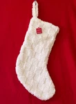 Wondershop Target Faux Fur Check Christmas Stocking Off White 18" Holiday Decor. Fixed Price $19.99.
