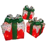 National Tree Set Of 3 Red Sisal Gift Boxes With Bow And 50 Clear Lights (mzg.... Fixed Price $89.58.