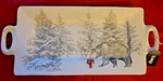 Tag Tray With Handles Winter Sketches Bear Platter Earthenware New. Fixed Price $44.99.