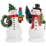 Northlight Set Of 2 Christmas Shopping Snowmen Tabletop Figurines 8". Fixed Price $37.79.