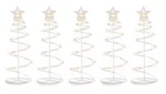 Winter Wonder Lane Pathway Marker Set Of 5 Lighted Clear Spiral Tree. Fixed Price $46.52.