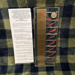 The Manger Nails Symbols Of Season Red Ribbon Christmas Decoration Ornaments. Fixed Price $16.00.