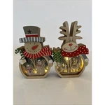 Snowman Reindeer Christmas Wooden Decorations Led Lights Up. Fixed Price $40.49.