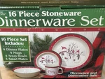 Box Royal Seasons Stoneware Snowman Dinnerware Set 16 Pieces 1999. Fixed Price $49.99.