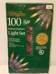 Vintage Holiday Time 100 Ct Incandescent Multicolor Christmas Light Set Box. Fixed Price $20.00.