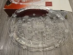 Mikasa Crystal 9 Inch Oval Holiday Christmas Tree Sweet Candy Dish Angels Stars. Fixed Price $17.99.