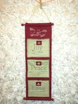 Hanging Christmas Card Holder Joy Peace Love 2008 Dayspring Hallmark Bible Verse. Fixed Price $17.00.