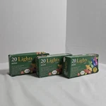 Greenbriar LOT/3 20-MINI Multicolor Christmas Lights Wire W/ Spare Bulbs. Fixed Price $11.99.