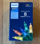 Philips 100 Mini Multi Twinkling Indoor/outdoor Led Christmas Holiday Lights Ln. Fixed Price $9.50.
